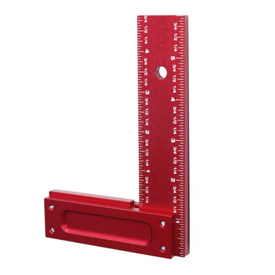 LinkMejor 6-Inch Right Angle Square Aluminum Alloy 90 Degree Woodworking Line Marking Ruler Metric/Imperial Laser Scribing Measuring Layout Tool