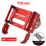 LinkMejor P30 Bike Holder Aluminum Alloy 360° Adjustable Sturdy Anti-fall 0.2kg Lightweight Handlebar Holder for Motorcycle Bicycle Scooter Bracket - Red