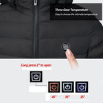 2 Zone Electric Heated Jacket Winter Intelligent USB Rechargeable Heating Cotton Coat Motorcycle Winter Smart Jacket