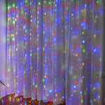 8 Mode Remote Control Timing USB Copper Wire Light LED Curtain Light String Christmas Holiday Room Decoration Lantern Garland Light