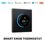 LinkMejor Smart WiFi Smart Home Heating Knob Thermostat with Digital Display Temperature Controller for Water/Electric/Gas Boiler Heating Voice Control Works with Alexa Google Home