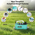 LinkMejor Electric Sprayer 1.35 Gallon 7.4V Battery Powered Garden Sprayer With 4 Nozzles 6 Spray Modes USB Type-C Charging