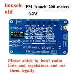 BT180 bluetooth 5.3 Transmitter Receiver FM Radio USB Audio Decoder PC Soundcard EQ Modes AUX Input 2800mAh Battery Long Playtime High Quality Audio Streaming