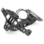 12V CNC Motorcycle Alloy License Number Plate Holder Bracket LED Lights Universal
