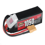 LinkMejor Power 14.8V 1050mAh 150C 4S LiPo Battery XT60 Plug for RC Drone