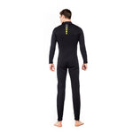 LinkMejor 3mm Front Zipper Wetsuit  Neoprene Elastic Warm Swimming Surfing Snorkeling Long Sleeves Diving Suit Full Body Jumpsuit Water Sport Swimwear