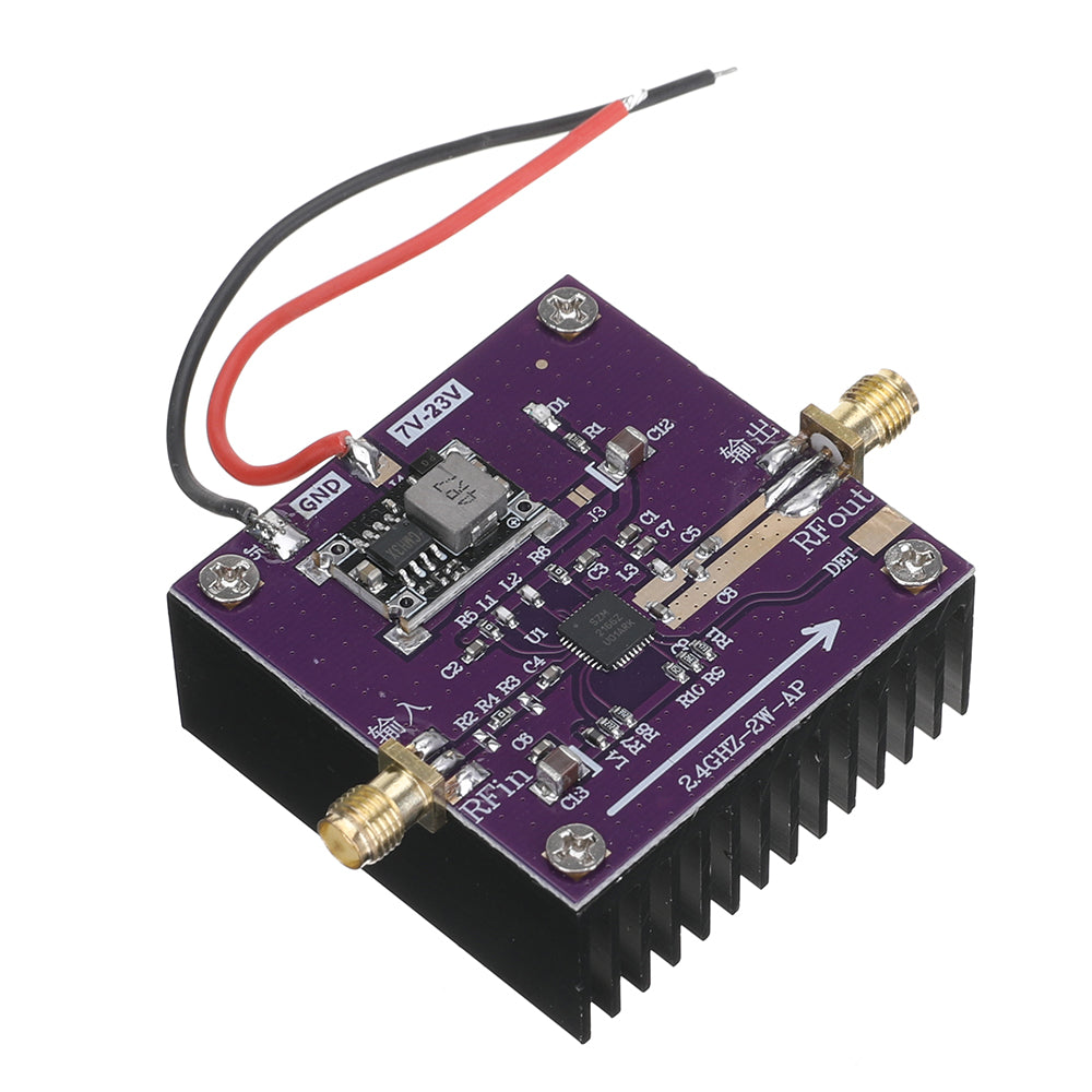 SZM2166 RF Amplifier 2.4GHz-2.5GHz 2W WiFi Amplifier Image Transmission Amplifier Bluetooth