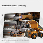 Z6750/Z6752/Z6753 RTR 1/64 2.4G Mini RC Car Alloy Forklift Excavator Dump Truck Support App Remote Controlled LED Light Sound Engineering Vehicle Two Speed Desktop Toys Model Collection Gift For Boys