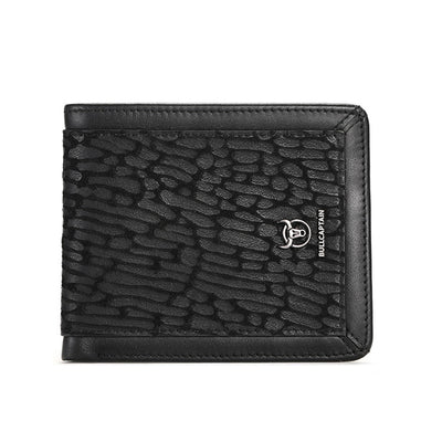 LinkMejor Men's Genuine Leather Wallet Business Casual Cash Clip Multifunctional RFID Antimagnetic Multi-Card Slot Coin Purse