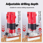 2-in-1 Wood Router Slotting Locator Accurate Grooving Bracket Handheld Edge Trimmer Base Precision Woodworking Milling Tool