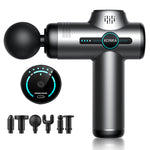 LinkMejor V1 Massage Gun 6 Speeds Adjustable Gear 6 Massage Heads 3200 rpm Fascia Gun Muscle Relaxation Brushed Motor