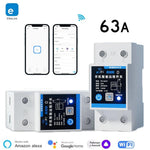 LinkMejor 63A Din Rail Smart Switch Relay APP Remote Control Timer Inching Function 2P Circuit Breaker Switch  Works with Alexa Google