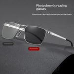 Retro Photochromic Reading Glasses Anti-blue Light HD Lightweight Business Casual Presbyopia Glasses for Men Women
