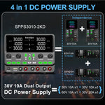SPPS-2KD Series Dual Output Power Supply Adjustable Voltage 0-60V Current 0-20A High Precision OCP OVP Protection Lab Bench Power Supply