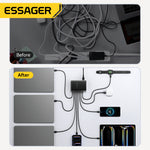 [GaN Tech] ESSAGER NCC-888 380W 8-Port USB PD Charger 3USB-A+5USB-C PD3.0/2.0 QC4.0/3.0/2.0 AFC FCP SCP DCP PPS Apple2.4A BC1.2 Fast Charging Desktop Charging Station EU Plug for iPhone 17 17Pro 16 Pro Max 15 14 for Huawei Mate XTs for OPPO for VIVO