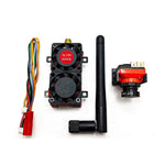 LinkMejor 4.2W FPV System 5.8GHz 48CH FPV Transmitter VTX with B19 1/3" CMOS 1500TVL FPV Camera 2.1mm Lens and Dual Cooling Fan for FPV Racing Drones