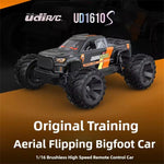 LinkMejor 1610S 1/16 2.4G 4WD 80km/h Brushless RC Car LED Light Full Proportional High Speed Large Foot Remote Control Vehicles Models Oil Filled Shocks Metal Dogbone Toys