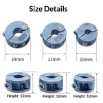 3Pcs MM/Inch Drill Bit Stop Collar Set Zinc Alloy High Precision Depth Control 6mm-10mm 1/4-3/8 Inch Wrench Included Tool Accessories