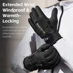 WEST BIKING Self-locking Cycling Gloves Windproof Warm Fleece Sports Gloves Waterproof Flip-on Touchscreen Non Slip Skiing Gloves