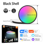 Elfeland 24W 30cm Smart LED Ceiling Light RGB+White Light WiFi APP & Voice Control 3000K~6500K Dimmable Works with Alexa & Google