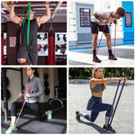 LinkMejor 11pcs Heavy Duty Latex Resistance Band Exercise Elastic Band Set For Sport Strength Pull Up Assist Band Workout Pilates Fitness Equipment