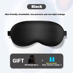LinkMejor Double Sided Simulated Silk Sleeping Eye Mask Adjustable Elastic Band Blackout Travel Sleep Eyeshade Nap Cover