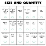 270 Pcs 18 Sizes HNBR O Ring Assortment Kit Green Automotive A/C Seal Rings for Car Auto Vehicle Repair