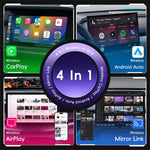 LinkMejor Q1AS 4-in-1 Wireless CarPlay/Android Auto/Mirror Link/AirPIay Adapter USB Plug and Play Screen Mirroring Smart Box