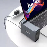 LinkMejor Dual Bay 3.5-inch HDD Disk Array Hard Drive Box RAID Array Box SATA To USB 3.0 Disk External Box Four RAID Modes with Fan