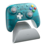 [N64 30th Collection] 8BitDo Ultimate 2 Wireless Controller with TMR Joystick and Hall Trigger Anti Drift 1000Hz Polling Rate RGB Lighting Wired Gamepad with Charging Dock for Windows PC IOS Steam Android Clear Blue