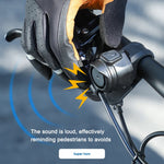 80dB Loud USB Rechargeable Electric Bike Bell 150mAh Battery Safety Warning Lightweight Bicycle Handbar Horn for MTB Road Cycling