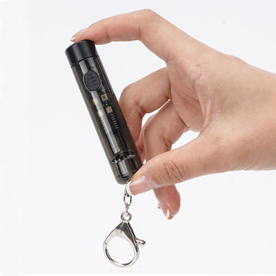 7 Light Modes High Brightness Mini LED Flashlight UV Lamp Red Blue Signal Light with Type-C Charging and Keychain, Outdoor Adventure Light