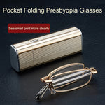 Folding Stretching Presbyopia Glasses Portable Anti Blue Light Reading Glasses Ultra-light Anti-fatigue Presbyopia Glasses Lighter Case