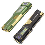 LinkMejor 10W Compact Thin Mini Portable LED Flashlight Digital Display EDC Tactical Rechargeable Work Light, Three-Source Outdoor Camping and Emergency Use High-Intensity LED Torch