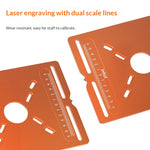 Cutting Machine Base Plate with Dual Scale 210x168mm Aluminum Alloy Circular Saw Bottom Board for Woodworking Bench Grooving Trimming