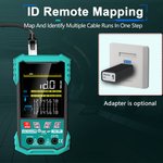 EU Direct ET622 ET623 Network Cable Tester Multimeter Wire Tracker Adjustable NCV POE Voltage Testing 6000 Count Screen Network Cable Measurement 400m Accurate