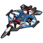 LinkMejor YL85 YL86 WiFi FPV Glider with LCD Screen Controller HD Camera Gliding Hovering Headless Mode 360° Rolling LED 2.4G RC Remote Control Drone Airplane Quadcopter Stunt Fighter RTF