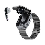 D8pro 2.01-inch HD Screen Clamshell 2-in-1 Headset Design NFC Function bluetooth Call Heart Rate Blood Pressure SpO2 Monitor Sleep Monitoring Multi-sport Modes Smart Watch