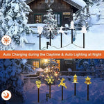 Solar Christmas Stake Light Outdoor Solar Garden Light Solar Landscape Pathway Light For Lawn Patio Yard Waterproof