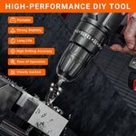 5pcs HSS Spiral Step Drill Bit Set Four Flute 1/8 to 1-3/8 Inch High Speed Steel Hex Shank for Stainless Steel Aluminum Wood Plastic Metal Hole Drilling Tools
