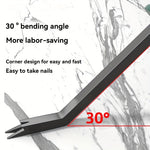 Nail Puller 30 Degree Angle Rubber Handle Black Coated Steel Woodworking Pry Bar Nail Remover Tool