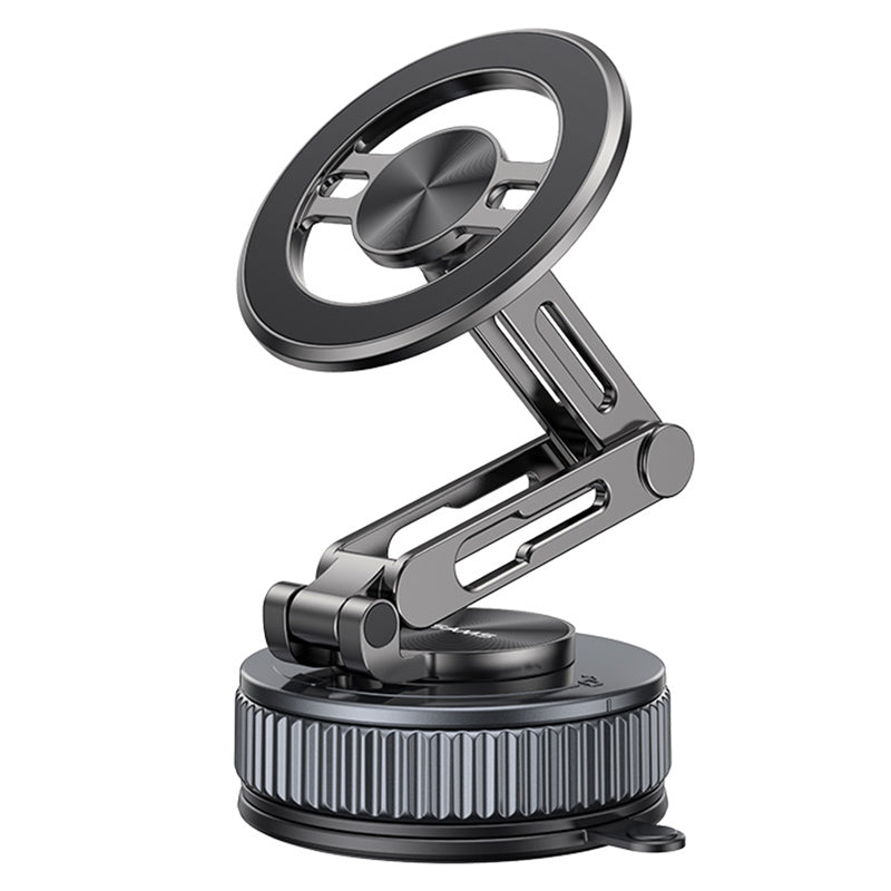 LinkMejor ZJ087 Vacuum Suction Magnetic Phone Holder N52 Strong Magnet Car Mount 1080° Rotation Foldable Zinc Alloy Dashboard Cell Phone Holder