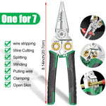 LinkMejor Multi-Functional Stainless Steel Wire Stripper 7-in-1 and 8-in-1 Models High Precision Electrical Tools Ergonomic Design and Shear Capacity 25 mm²