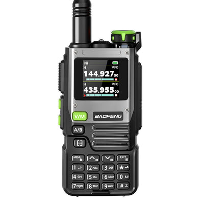LinkMejor UV-K61 PRO All-Band Two-Way Radio 640 Channels Voice-Activated NOAA Weather Stations Type-C Recharge for Outdoor Hiking and Emergency Communication EU Plug