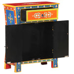 Solid Mango Wood Hand Painted Sideboard 23.6''x11.8''x29.5''