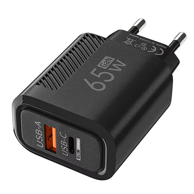 [GaN Tech] APD-180 2-Port USB PD Charger USB-A+USB-C PD QC3.0 Fast Charging Wall Charger Adapter EU Plug US Plug for iPhone 16 15 14 13 Pro for Samsung Galaxy Z Flip6 for Xiaomi Civi 4 Pro for Huawei Nova Flip