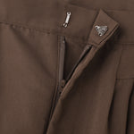 INCERUN Mens Pant Pleated Solid Color Trousers Casual Trendy Korean Pleated Solid Color Casual Pants