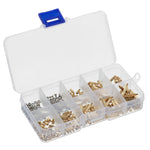 LinkMejor® 260Pcs M2 PCB Threaded Brass Male Female Standoff Spacer Board Hex Screws Nut Assortment Box Kit Set with Plastic Box Hollow