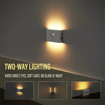 LinkMejor Induction Night Light Wireless USB Charging Human Body Induction Wall Light Bedroom Corridor Cabinet Bathroom Night Light