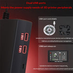 Panda PWR Smart Power Controller Remote Control Real Time Power Monitoring Timed Shutdown Dual USB Ports OTA Update Compatible Bambu Lab Klipper Voron 3D Printer Accessory Fleet Management